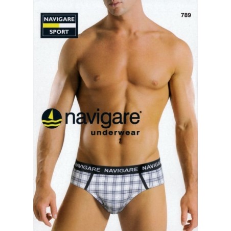3 Slip uomo Navigare in cotone fantasia con elastico loggato