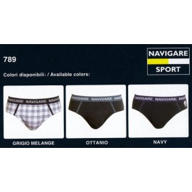 3 Slip uomo Navigare in cotone fantasia con elastico loggato 2