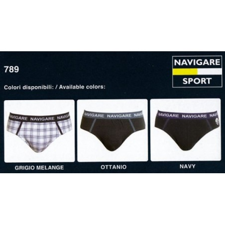 3 Slip uomo Navigare in cotone fantasia con elastico loggato