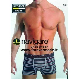3 Boxer uomo Navigare in cotone a righe con elastico logo