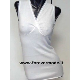 3 Canottiere donna Gicipi a spalla larga in cotone con forma del seno