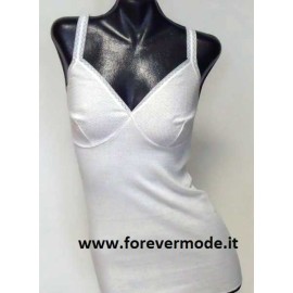 3 Canottiere donna Gicipi a spalla stretta in cotone con forma del seno