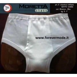 3 Slip uomo Moretta in cotone con apertura elastico sostituibile 2