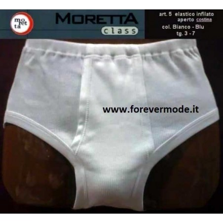 3 Slip uomo Moretta in cotone con apertura elastico sostituibile