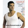 3 Canottiere uomo Leable a spalla larga con cotone sulla pelle e caldo misto lana fuori