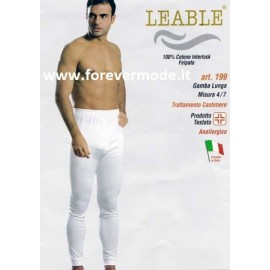 3 Mutande uomo Leable o Trevi con gamba lunga in caldo cotone felpato invernale