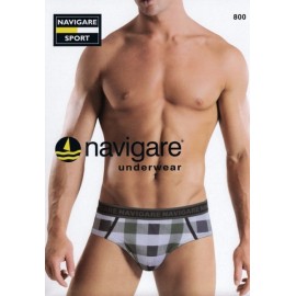 3 Slip uomo Navigare in cotone a fantasia con elastico esterno loggato