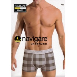 3 Boxer uomo Navigare in cotone a fantasia con elastico esterno loggato