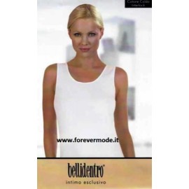 3 Canotte donna Bellidentro in cotone caldo con profili in raso