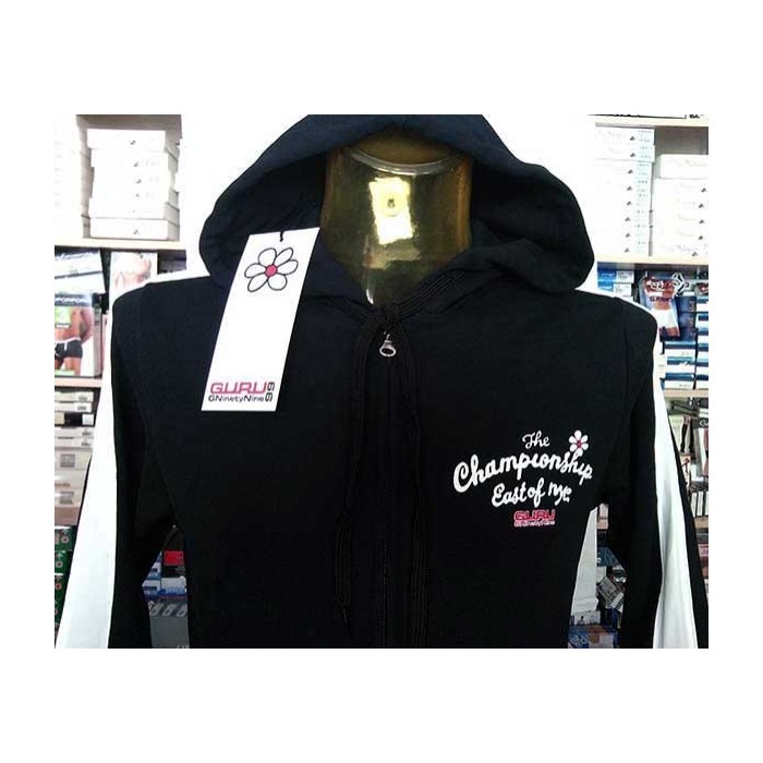 Felpa uomo Guru con logo stampato, riga sulla manica a contrasto