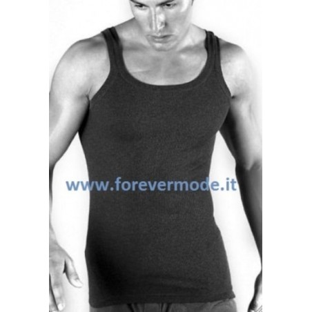 Canottiera uomo Map, Daega o Henri a spalla stretta in puro cotone a costina aderente