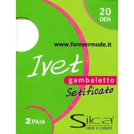 6 Paia di Gambaletti donna Silca Ivet Setificato, bordo comfort