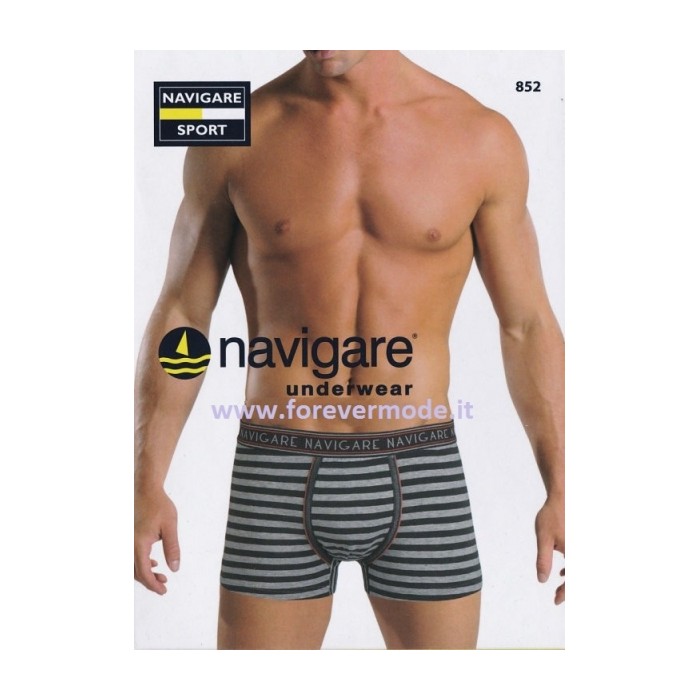 3 Boxer uomo Navigare in cotone a righe con elastico logo