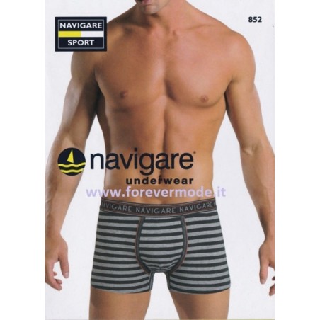 3 Boxer uomo Navigare in cotone a righe con elastico logo 3 Boxer uomo Navigare in cotone a righe con elastico logo