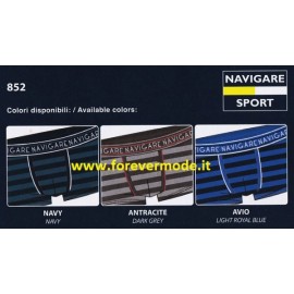 3 Boxer uomo Navigare in cotone a righe con elastico logo 2