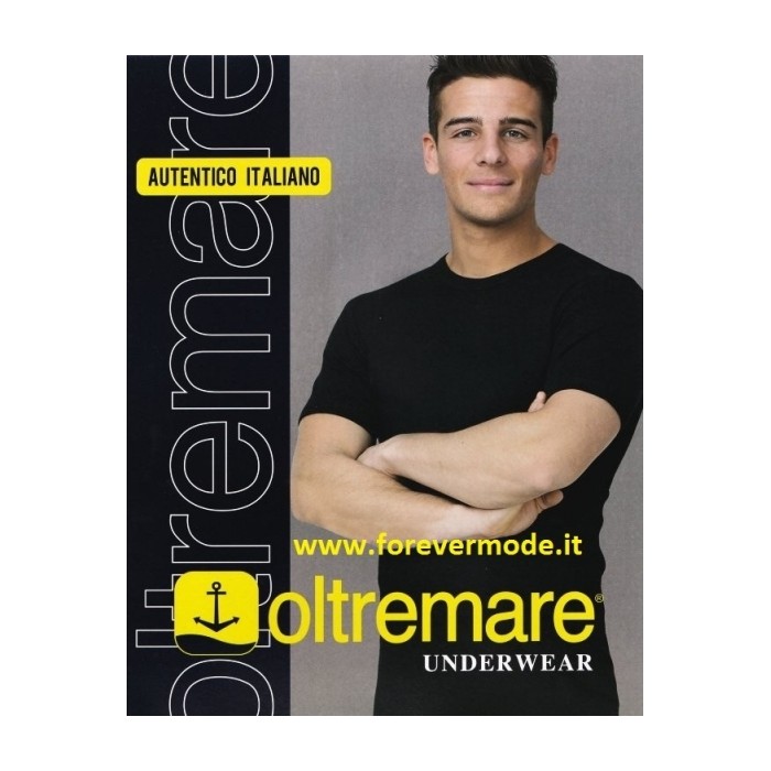 4 T-shirt uomo Oltremare girocollo in puro cotone non aderente