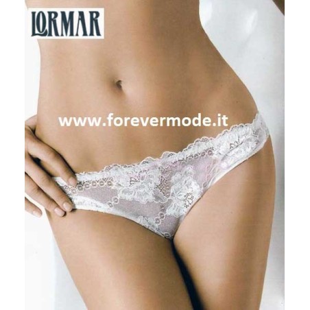 Slip perizoma donna Lormar tutto in morbido pizzo e micro tulle