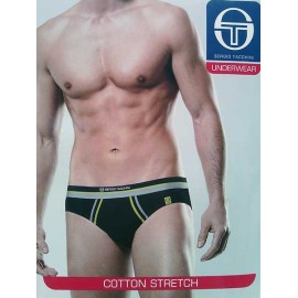 3 Slip uomo Sergio Tacchini in cotone con bande, elastico logo