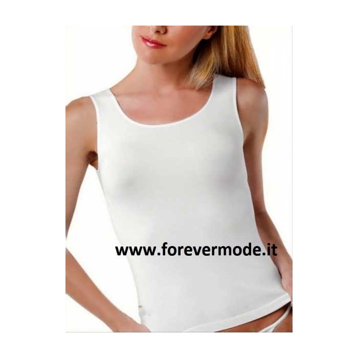 3 Canottiere donna Intimidea a spalla larga in morbida microfibra