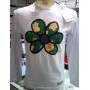 T-shirt uomo Guru manica lunga con fiore stampato e logo cucito