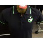 Polo uomo Boxing Club con logo frontale e scritta sul collo fluo