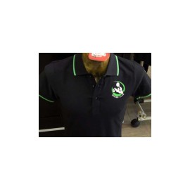 Polo uomo Boxing Club con logo frontale e scritta sul collo fluo 2