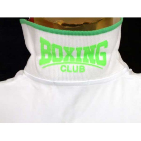 Polo uomo Boxing Club con logo frontale e scritta sul collo fluo