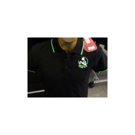 Polo uomo Boxing Club con logo frontale e scritta sul collo fluo 2