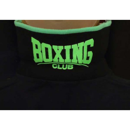 Polo uomo Boxing Club con logo frontale e scritta sul collo fluo