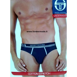 3 Slip uomo Sergio Tacchini in cotone con profili, elastico logo