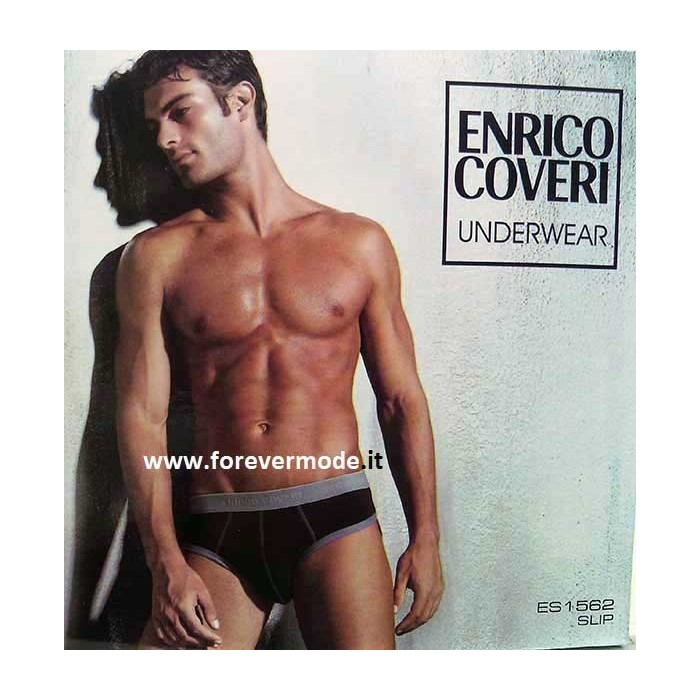 3 Slip uomo Enrico Coveri con profili ed elastico esterno logato