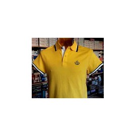 Polo uomo Baci & Abbracci con logo frontale e collo bordi rigati 2