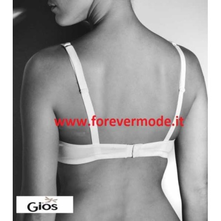 Reggiseno donna Gios, coppe in doppio tessuto cotone, scollo V