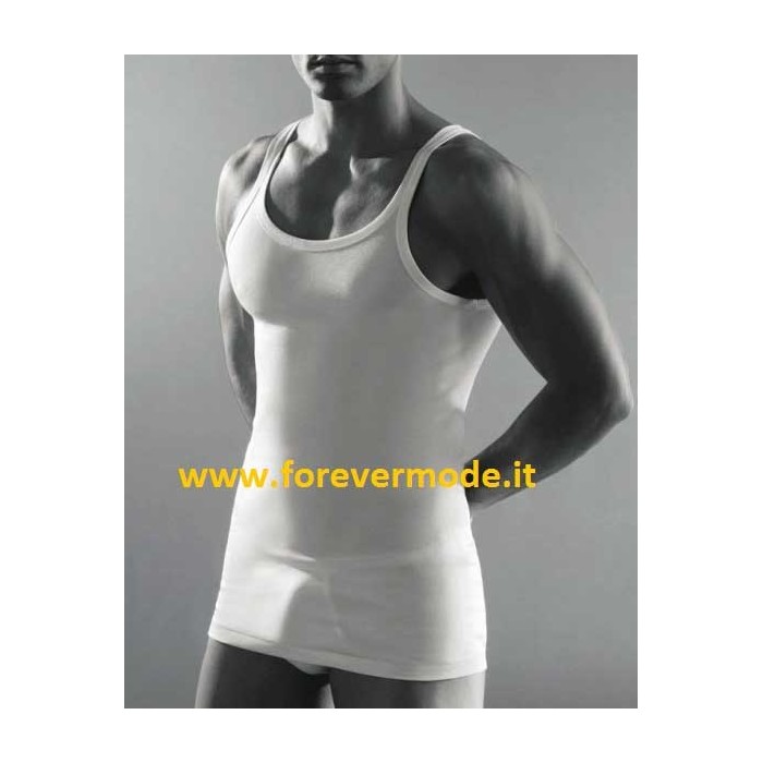 Canottiera vogatore uomo Cagi spalla stretta in filoscozia