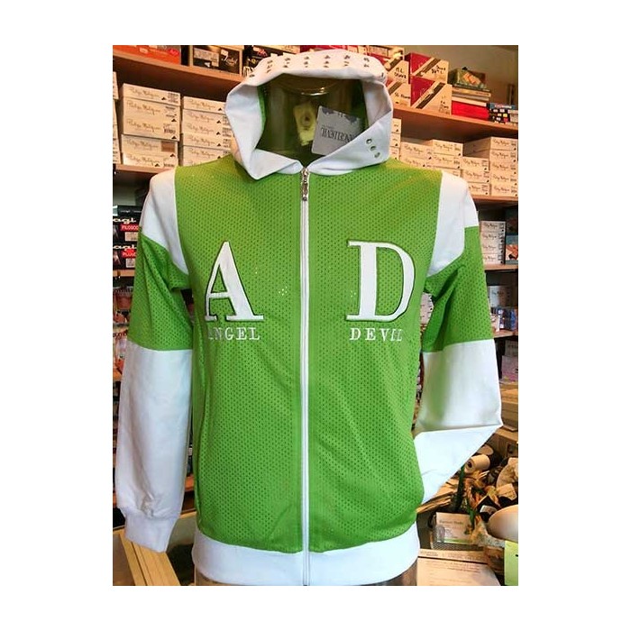 Giubbotto uomo Angel Devil, tessuto retato con logo ricamato