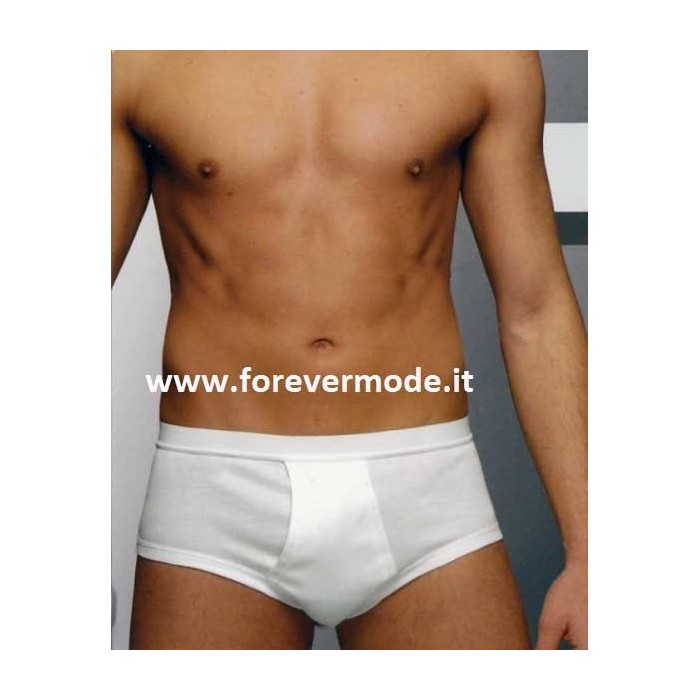 3 Slip uomo Fragi midi in cotone mercerizzato con apertura frontale