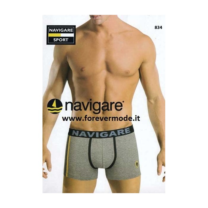 3 Boxer uomo Navigare in cotone con elastico logato e bande