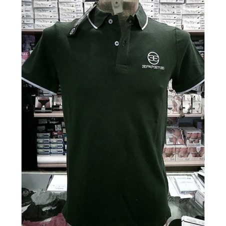 Polo uomo Papeete con logo ricamato e stampato sul collo