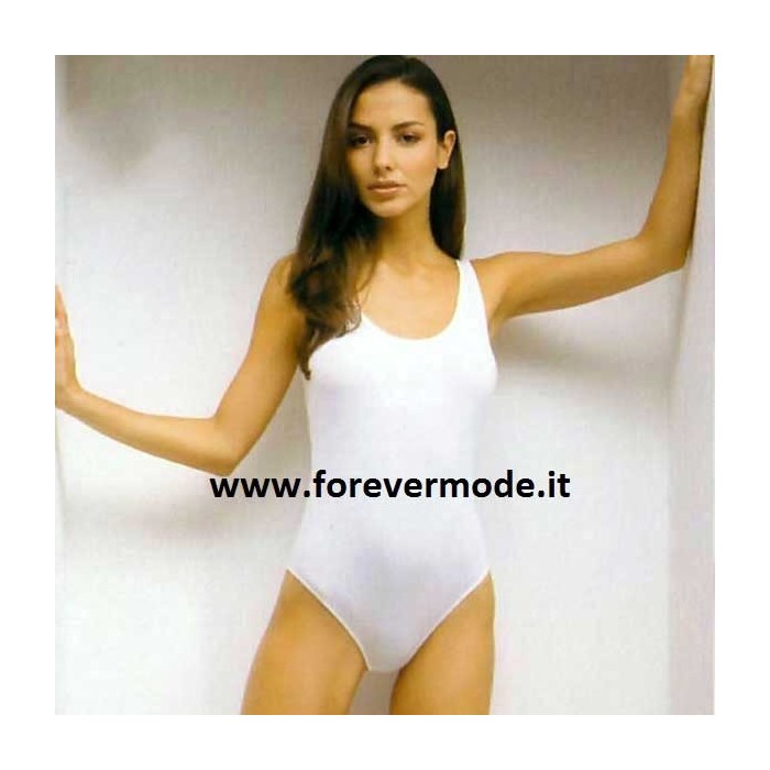 Body donna Vajolet spalla larga in microfibra, scollatura ampia