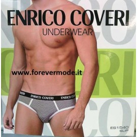 3 Slip uomo Enrico Coveri a riga fine con bande, elastico logato