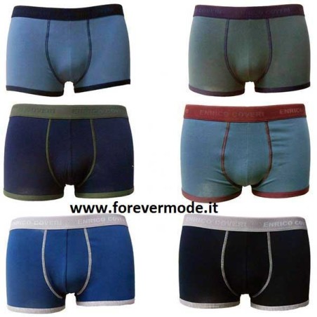 3 Boxer uomo Enrico Coveri con bande ed elastico loggato