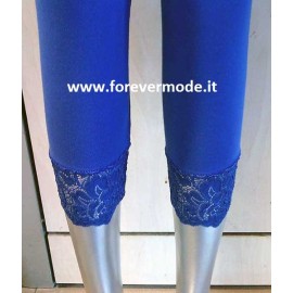 Leggings donna Tramonte in morbida microfibra con bordo in pizzo 2