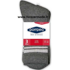 3 Paia Calze donna Pompea corte in morbida spugna, tallone alto 2