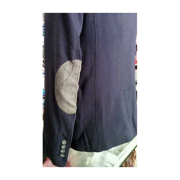 Giacca uomo Y.Two taglio slim in cotone con borchie e toppe