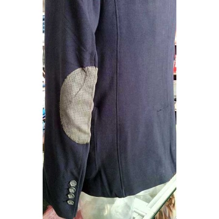 Giacca uomo Y.Two taglio slim in cotone con borchie e toppe