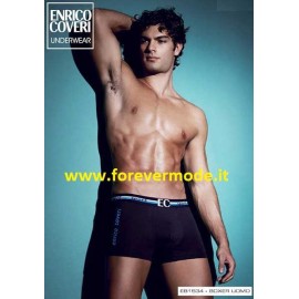 3 Boxer uomo Coveri in cotone con stampa logo, elastico esterno