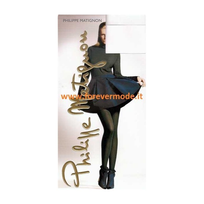 Collant donna Matignon Reflet coprente con motivo a diagonali