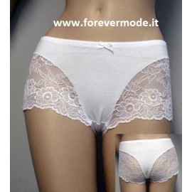 Culotte donna Tramonte in leggero cotone con inserti in pizzo