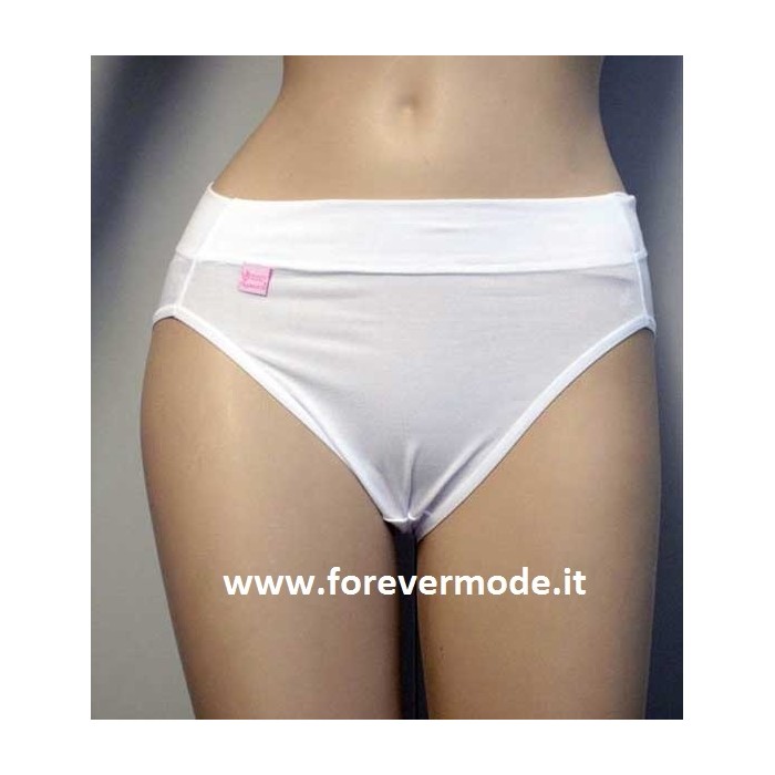 Slip donna Tramonte liscia in leggero cotone con fascia in vita