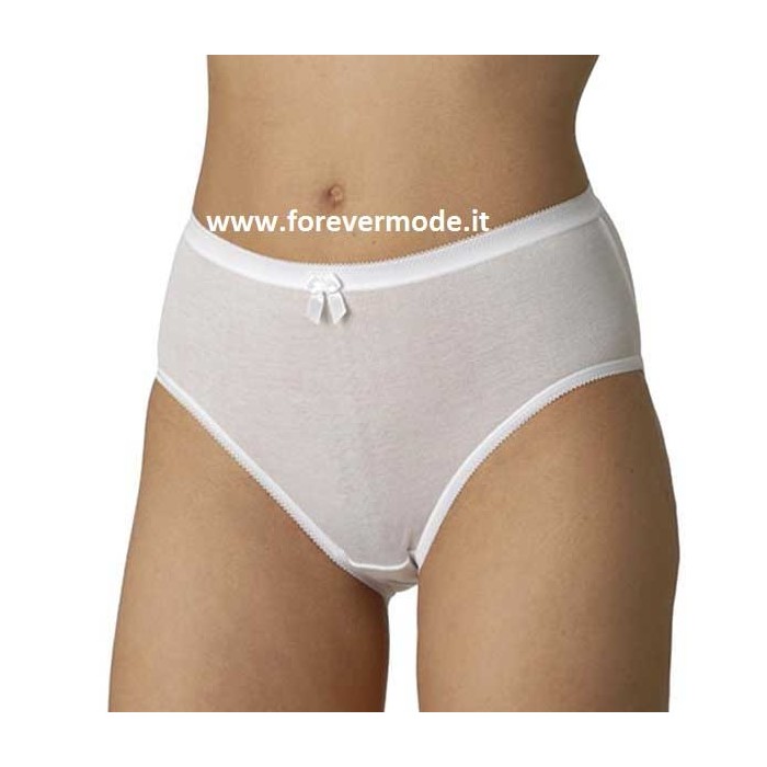 3 Slip donna Vajolet midi in filo di scozia con elastico esterno